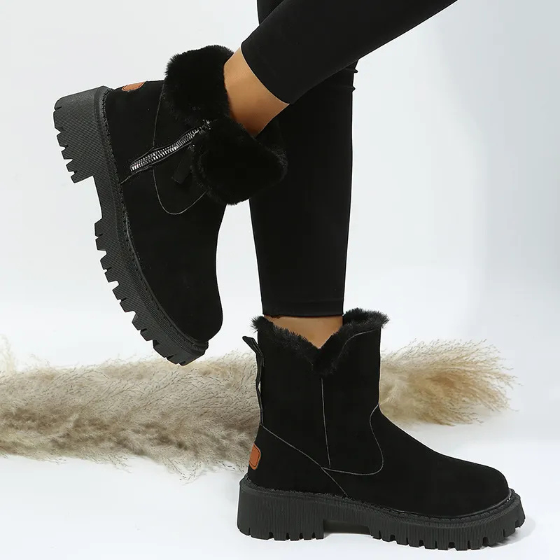 Women's Fur Collar Winter Boots