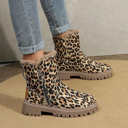 Women's Leopard Print Ankle Boots