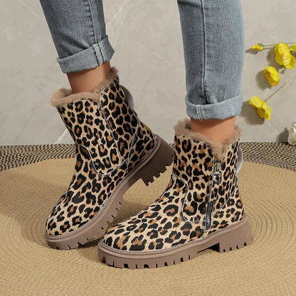 Women's Leopard Print Ankle Boots