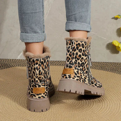 Women's Leopard Print Ankle Boots