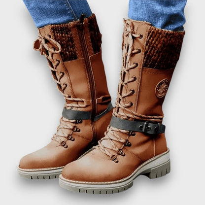 Women's Knitted Collar Winter Boots