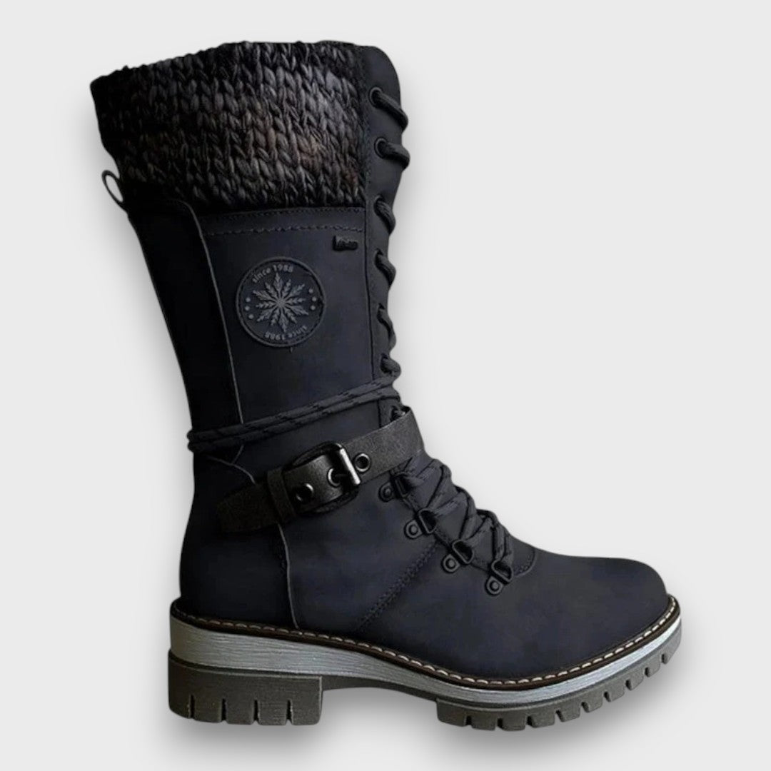 Women's Knitted Collar Winter Boots