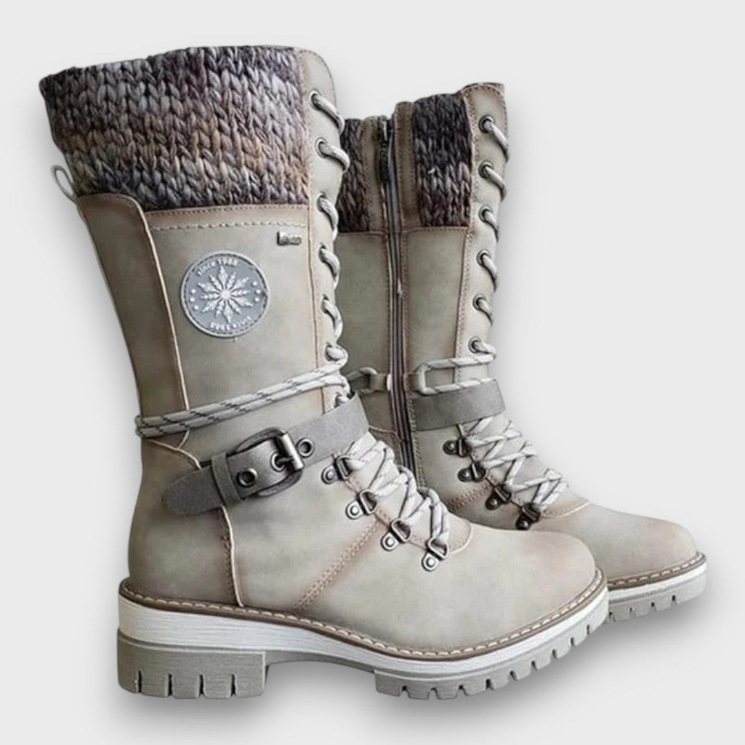 Women's Knitted Collar Winter Boots