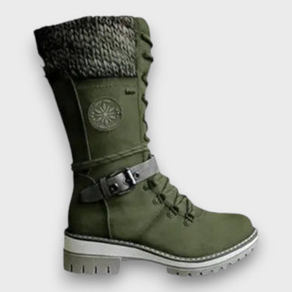 Women's Knitted Collar Winter Boots