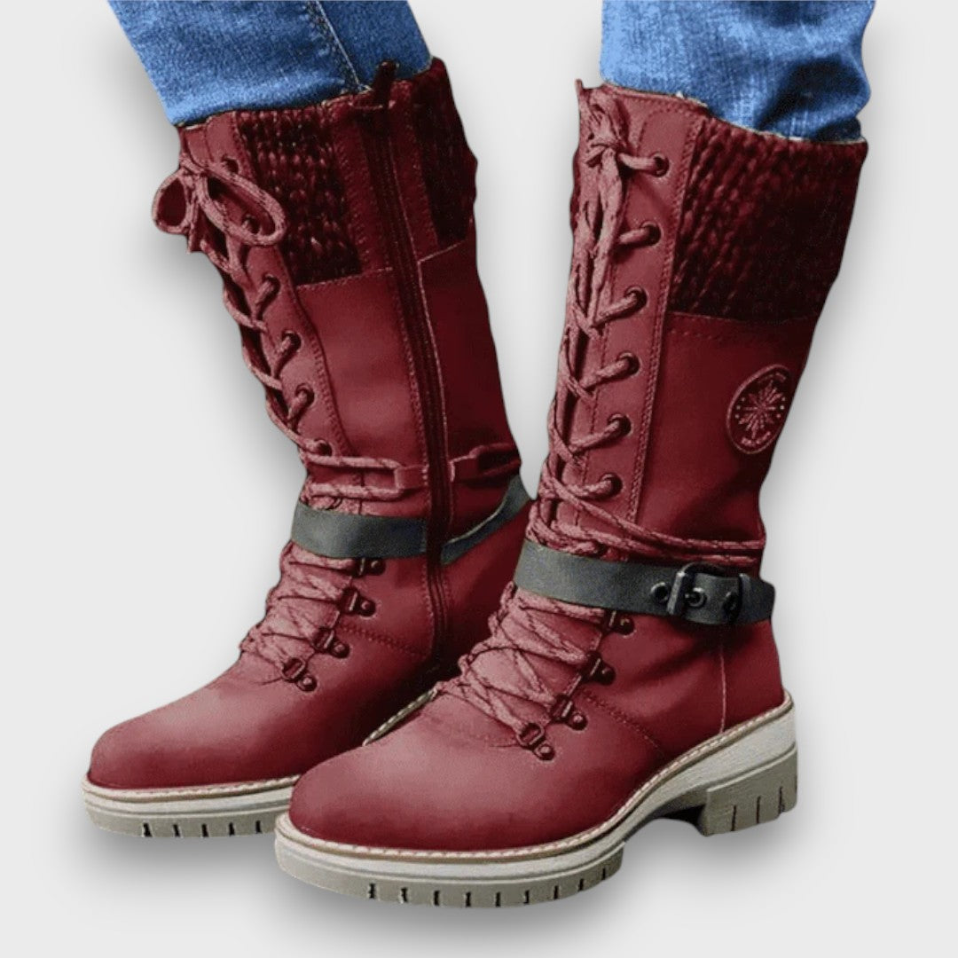 Women's Knitted Collar Winter Boots