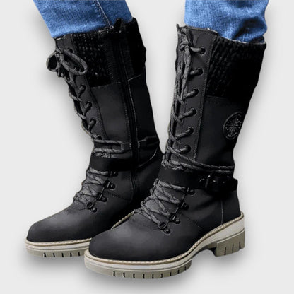 Women's Knitted Collar Winter Boots