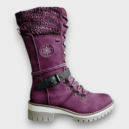 Women's Knitted Collar Winter Boots