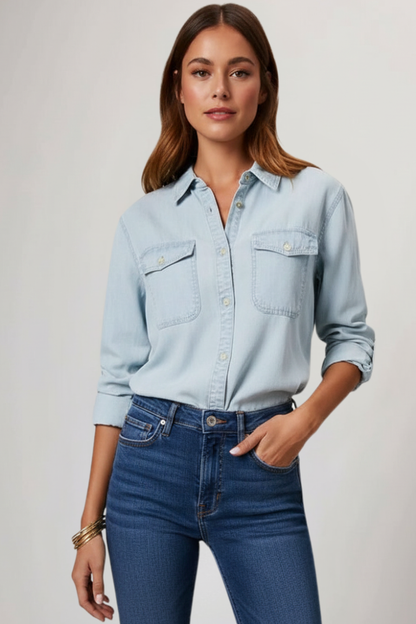 Women’s Classic Button Denim Shirt