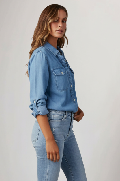 Women’s Classic Button Denim Shirt
