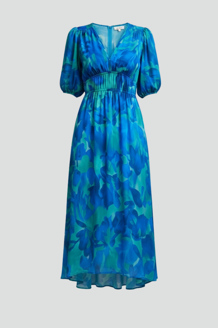 Women's Puff Sleeve Midi Dress