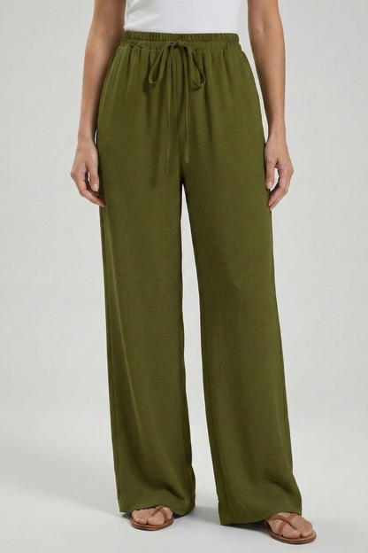 Women’s Drawstring Palazzo Trousers