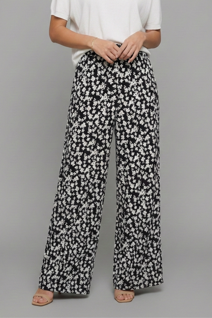 Women's Floral Print Palazzo Trousers