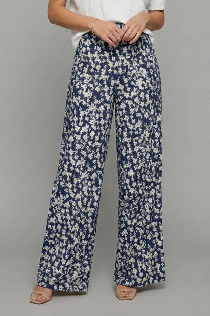 Women's Floral Print Palazzo Trousers