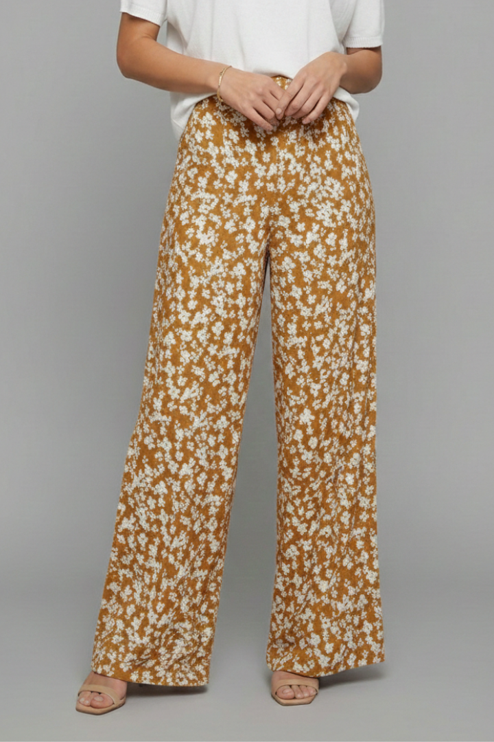 Women's Floral Print Palazzo Trousers
