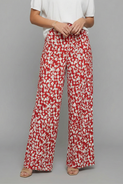 Women's Floral Print Palazzo Trousers