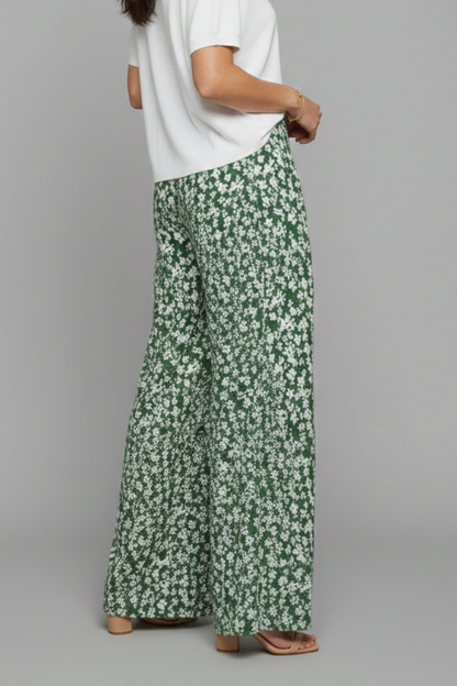 Women's Floral Print Palazzo Trousers