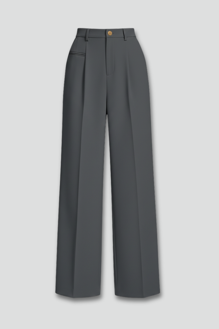 Women's Pleated Palazzo Wide Trousers