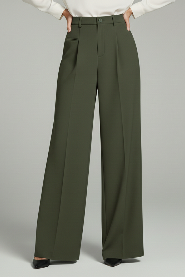 Women's Pleated Palazzo Wide Trousers