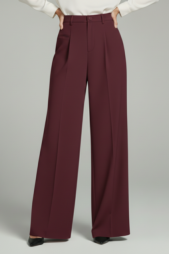 Women's Pleated Palazzo Wide Trousers