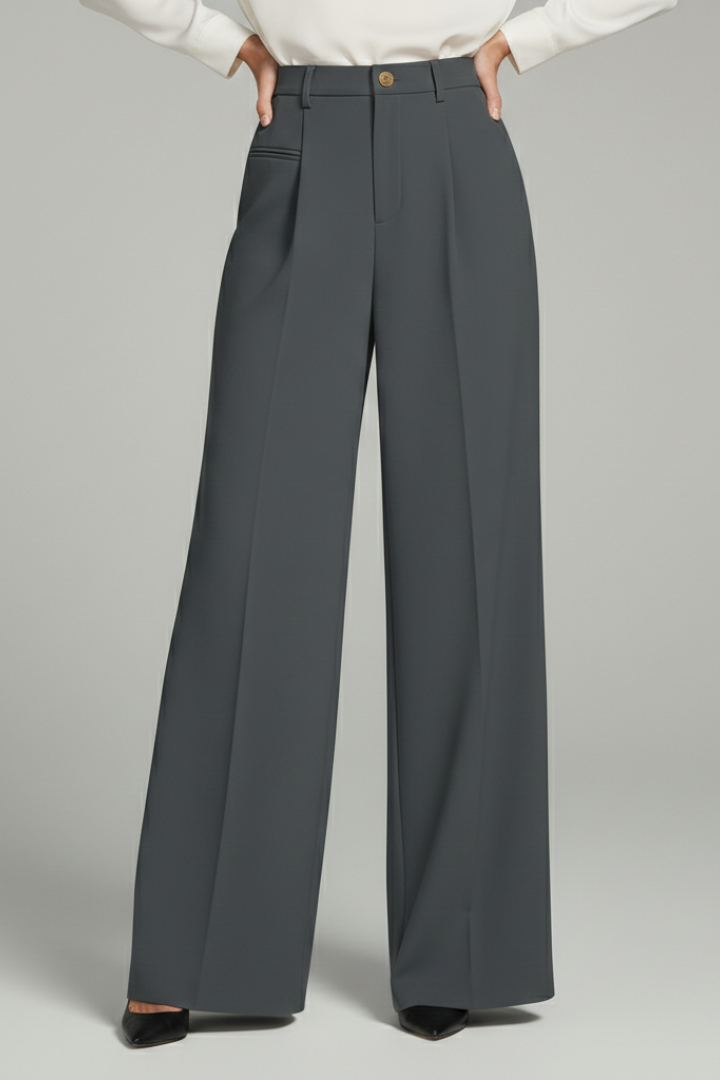 Women's Pleated Palazzo Wide Trousers
