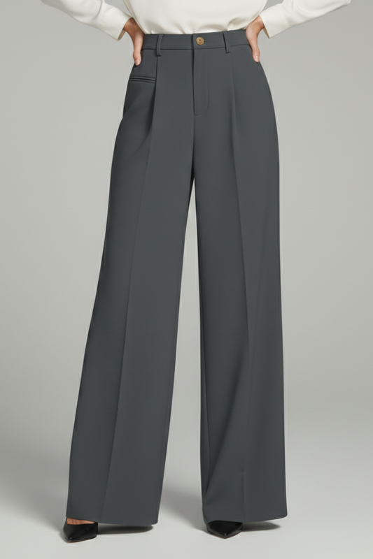 Women's Pleated Palazzo Wide Trousers