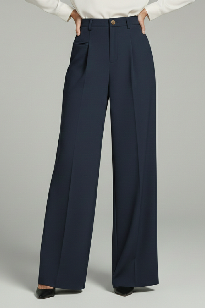 Women's Pleated Palazzo Wide Trousers