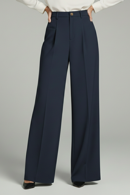 Women's Pleated Palazzo Wide Trousers
