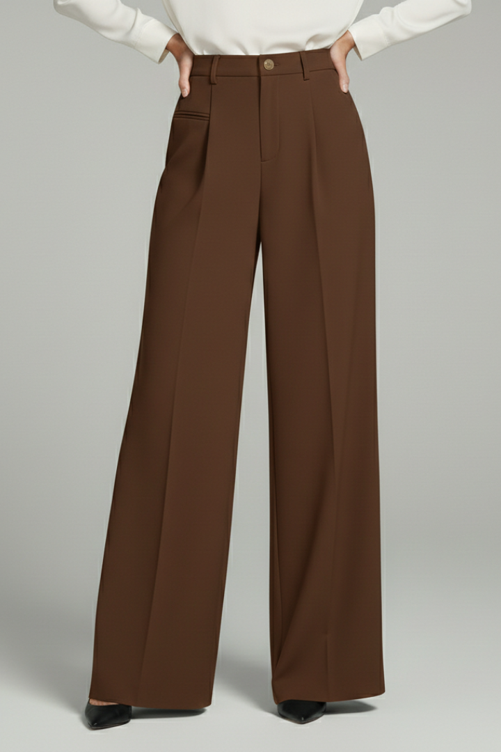 Women's Pleated Palazzo Wide Trousers
