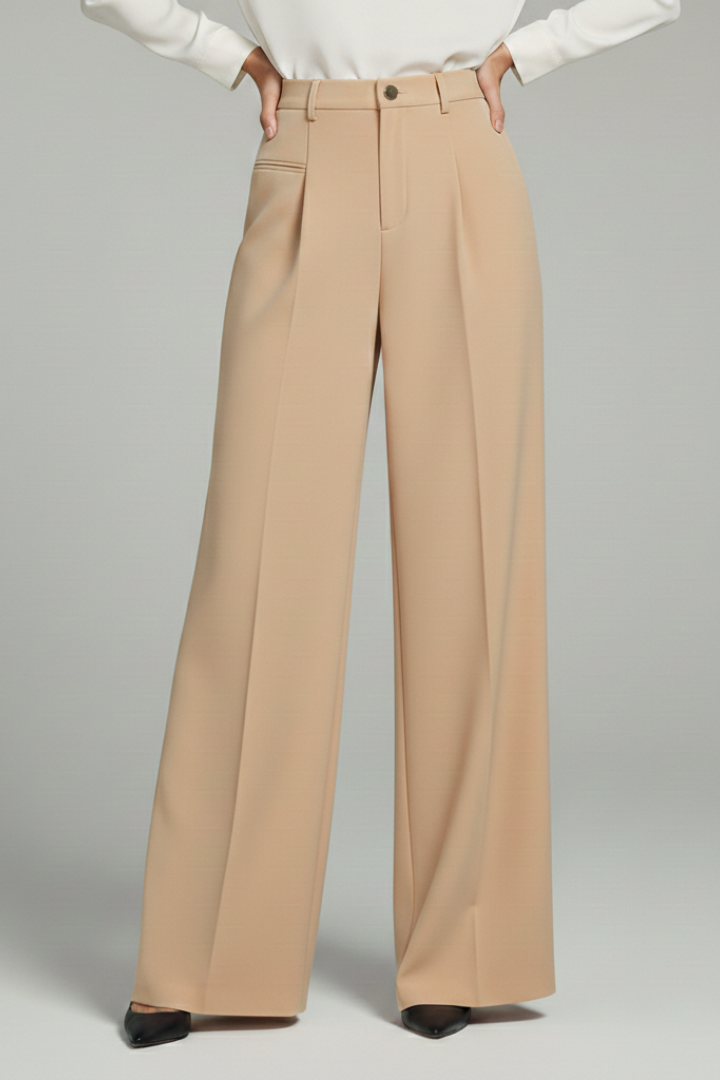 Women's Pleated Palazzo Wide Trousers