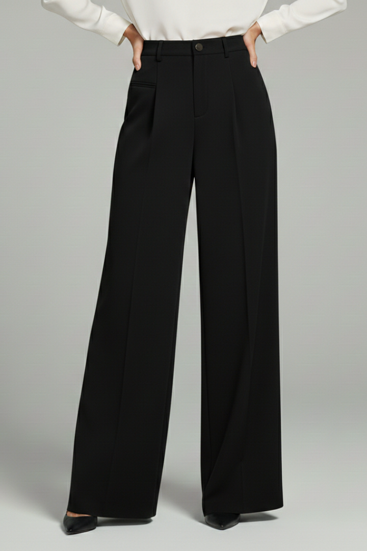 Women's Pleated Palazzo Wide Trousers
