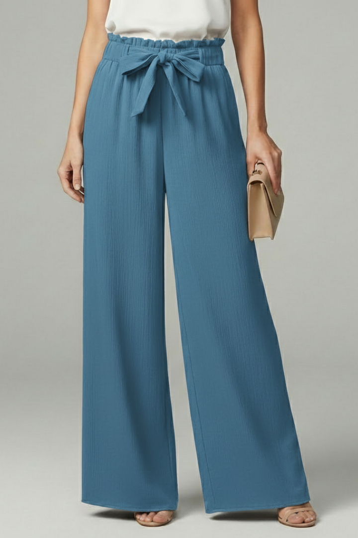 Women’s Tie Belt Palazzo Trousers