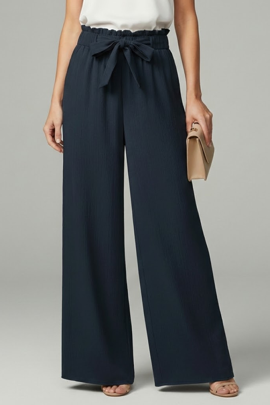 Women’s Tie Belt Palazzo Trousers