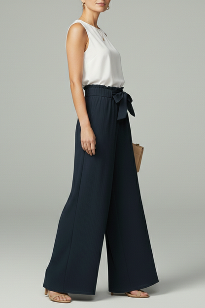 Women’s Tie Belt Palazzo Trousers