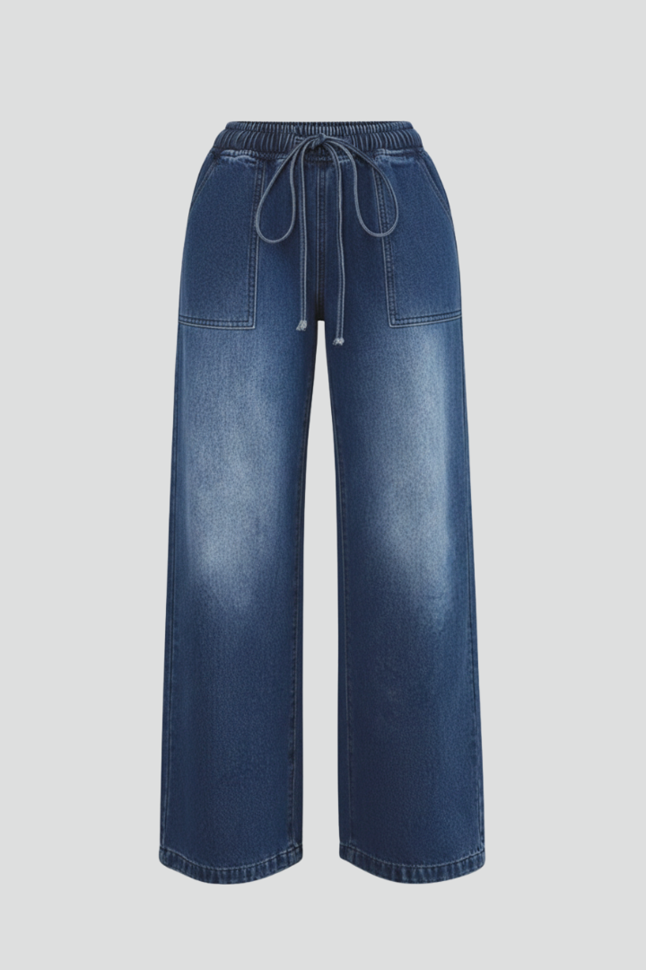 Women's Wide Leg Drawstring Trousers