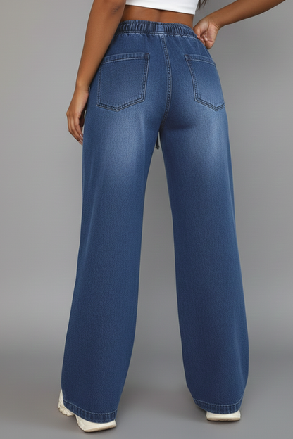 Women's Wide Leg Drawstring Trousers