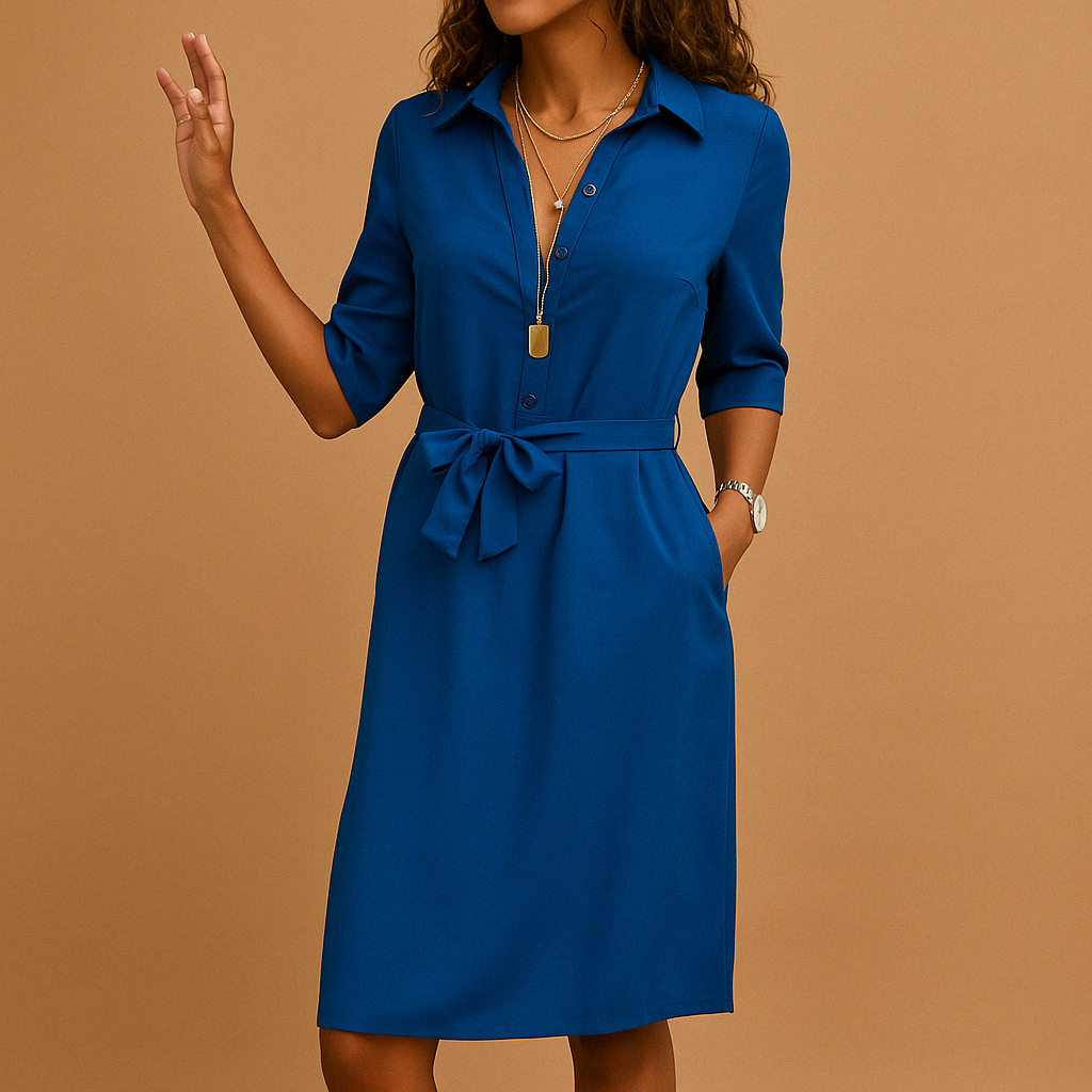 Women’s Belted Spring Shirt Dress