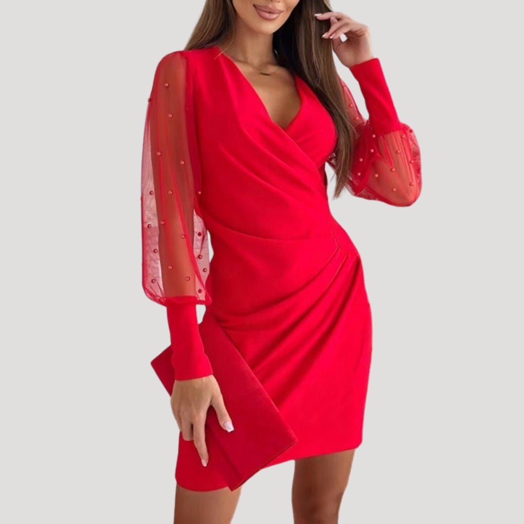 Women’s Elegant Wrap Mini Dress