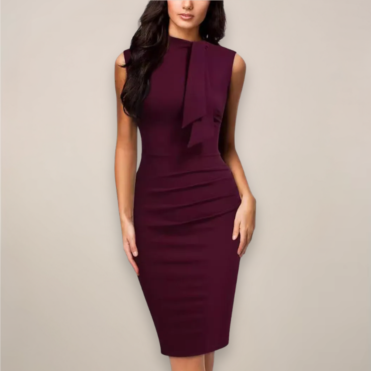Women's Sleeveless Sheath Midi Dress