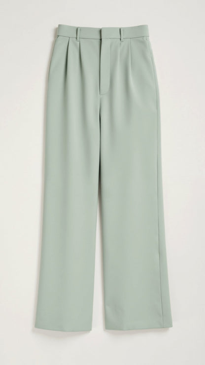 Women's High-Waist Pleated Trousers