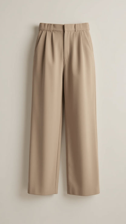 Women's High-Waist Pleated Trousers