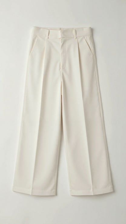 Women's High-Waist Pleated Trousers