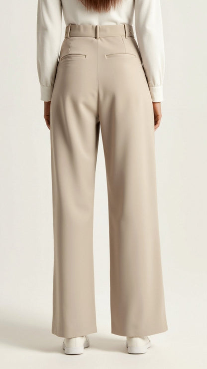 Women's High-Waist Pleated Trousers