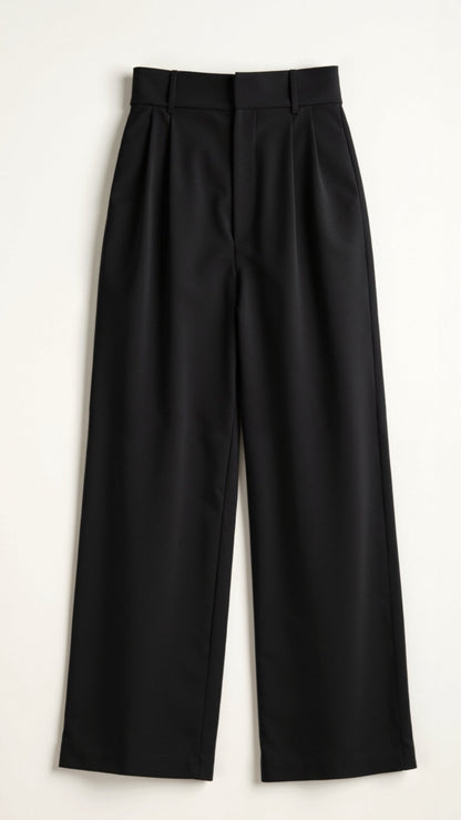 Women's High-Waist Pleated Trousers