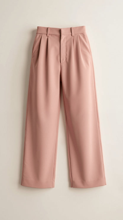 Women's High-Waist Pleated Trousers