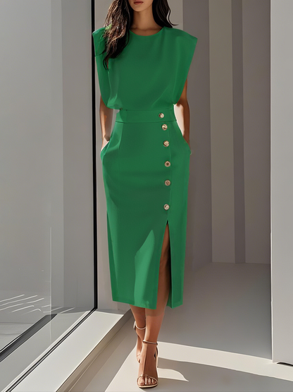 Women's Sleeveless Midi Dress