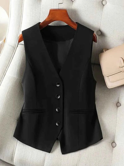 Women's Sleeveless Tailored Casual Waistcoat