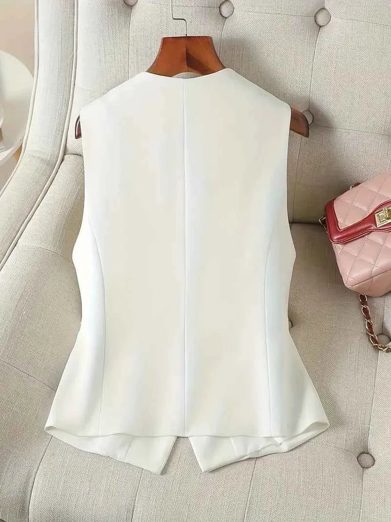 Women's Sleeveless Tailored Casual Waistcoat
