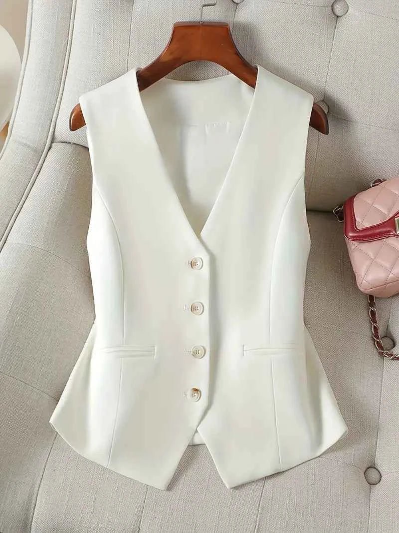 Women's Sleeveless Tailored Casual Waistcoat