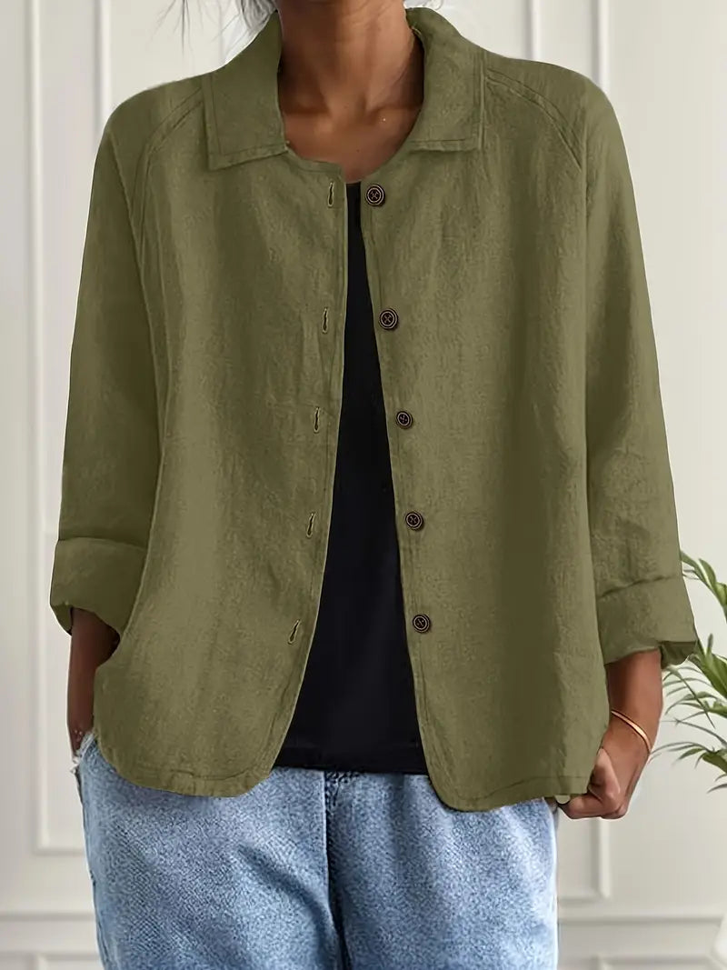 Women's Lightweight Button Casual Jacket