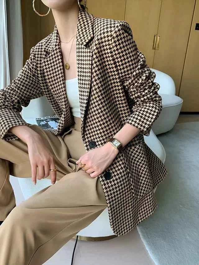 Women's Belted Classic Tailored Blazer